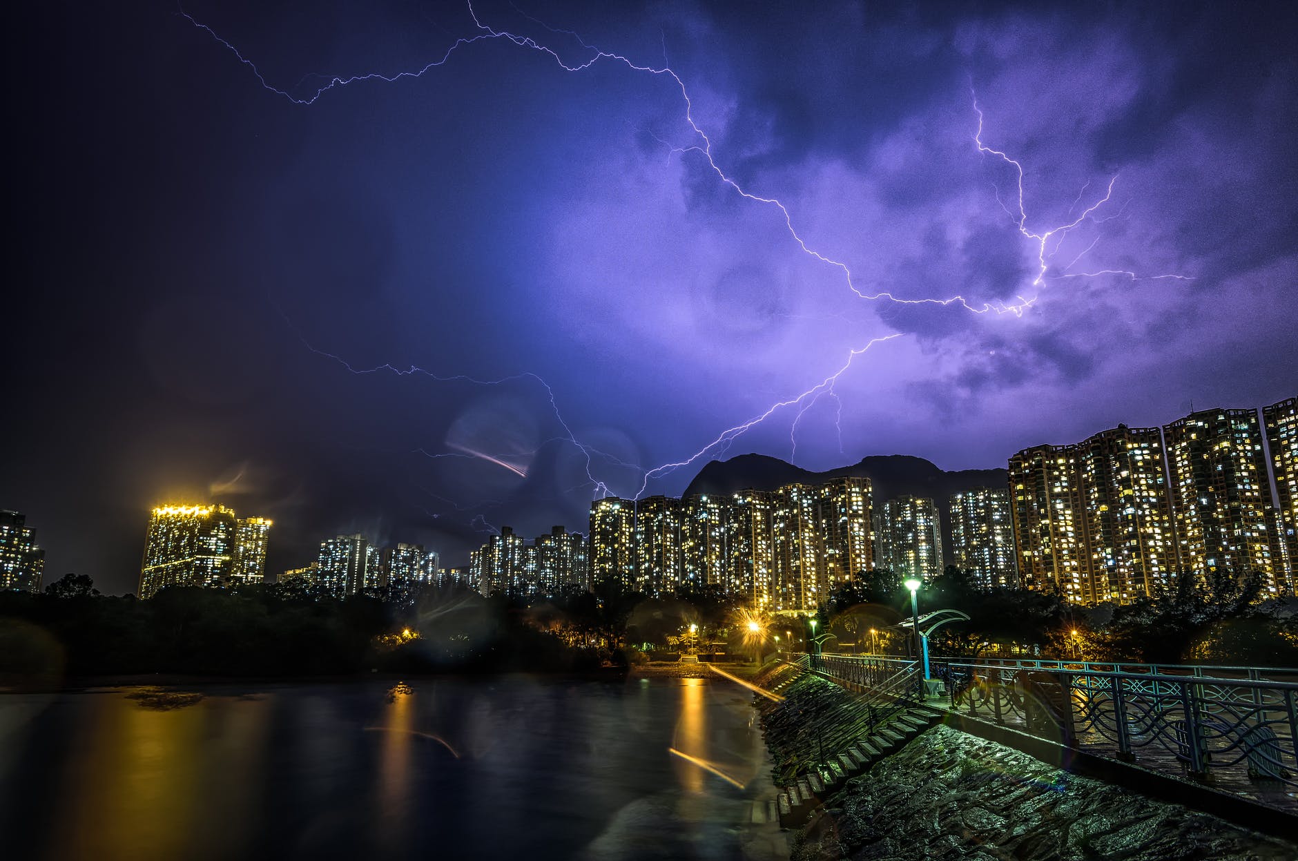 photography of thunder