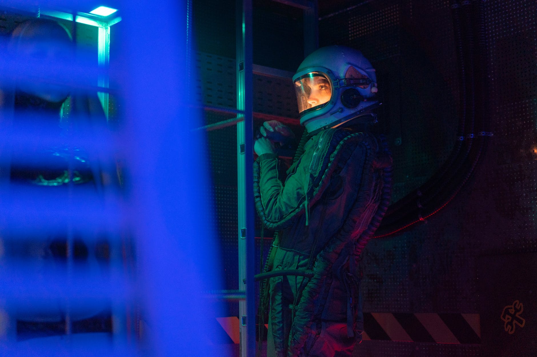 person wearing astronaut suit