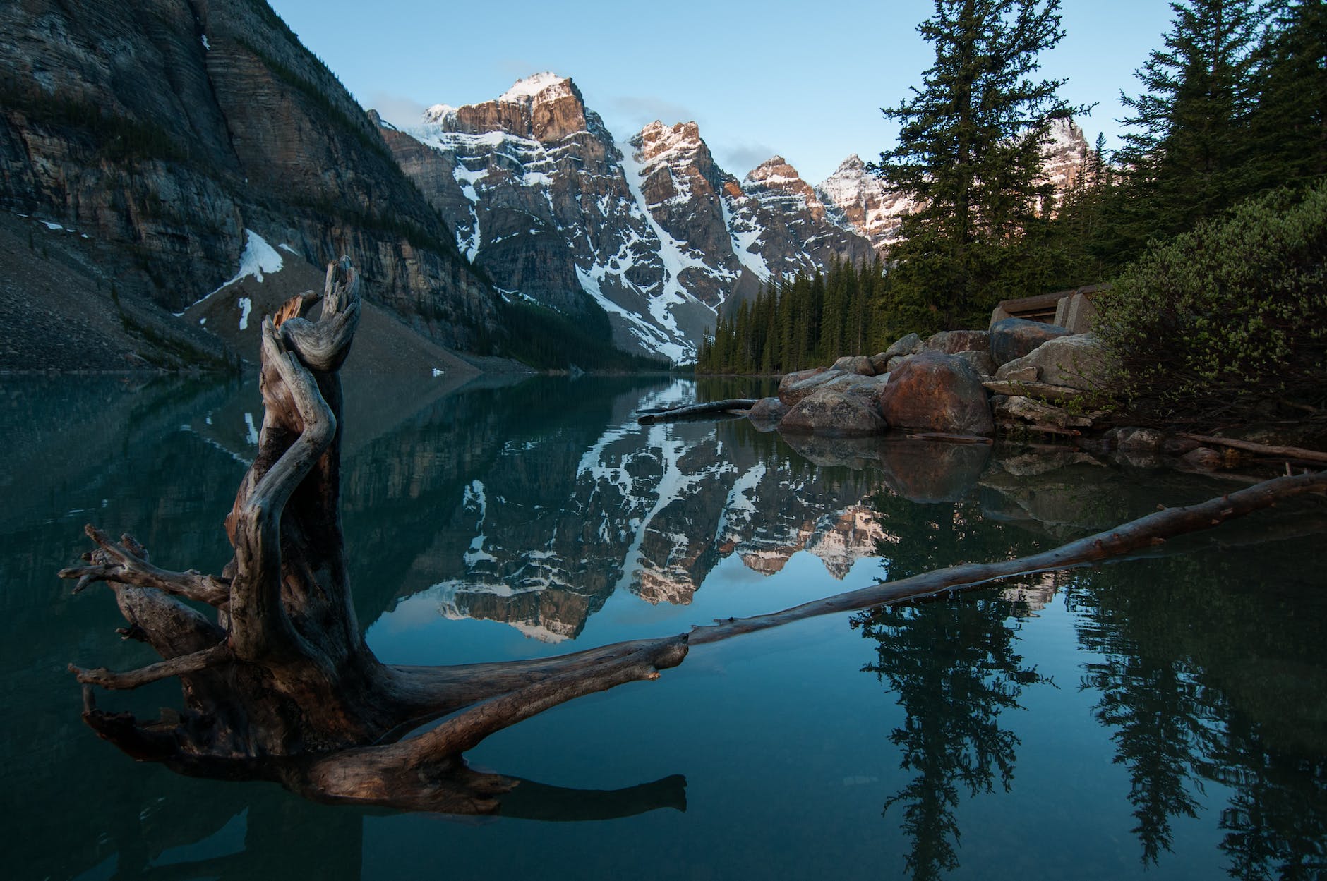 landscape photography of mountain and body of water
