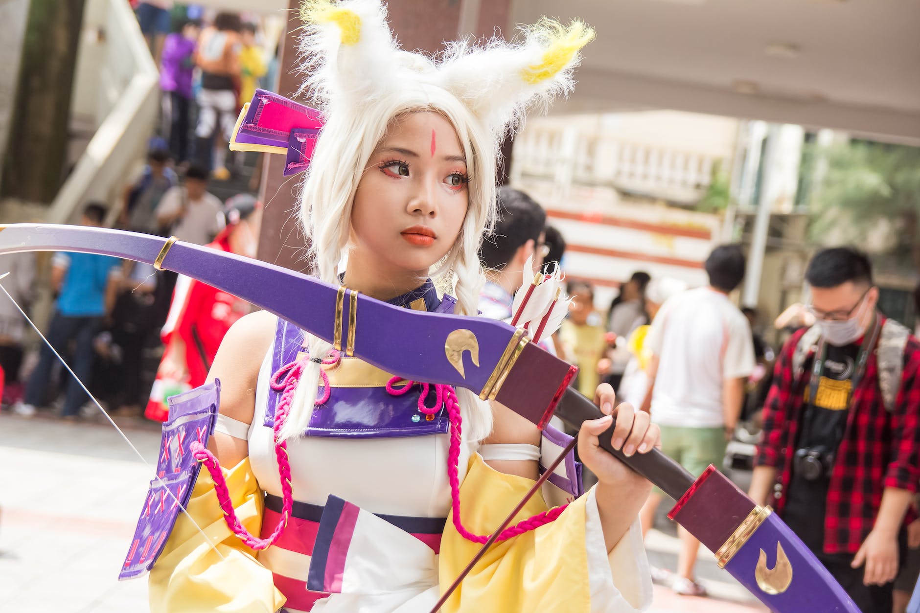 woman wearing anime character costume