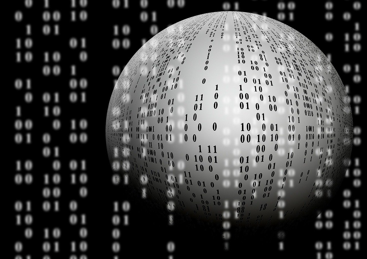ball of binary (matrix style)
